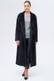 Intermediate Length Exclusive Plush Coat with Patent Leather Belt Accessories Black 3182 - 4