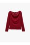 Degaje Collar Lace T-Shirt Semi-Transparent Slim Fit Long Sleeve