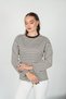 Women's Striped Crew Neck Long Sleeve Oversize Sweatshirt - 2