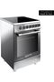 60x60cm Freestanding Ceramic Cooker with 65L Oven, 4 Zones Full Electric Cooking Range, Convection Fan, Sleek Design, Stainless Steel, N2X66EVTC–Made in Italy –1 Year - 3