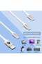 كابل USB C ملفوف للوحة المفاتيح الميكانيكية للألعاب/الهاتف - أبيض - 5