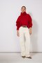 Fishmen Collar Oversize Tricot Sweater Red - 3