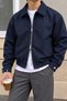 Men's Oversize Double-Way Zipper 100% Cotton Jacket – Comfortable Fit, Elastic, Daily and Casual Style - 2