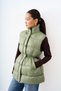Women's Adjustable Waist Shiny Vest Water Green - 4