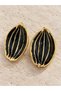 Larin Black Gold Plated Detailed Earrings - 3