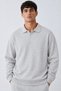 Men's Polo Collar Buttoned Knitwear A.Gray Sweater
