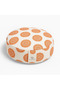 Delux Series Comfortable Lounge Style Orange Mandala Pattern Cushion with Buckwheat Filling - 2