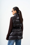 Women's Adjustable Waist Shiny Vest Black - 6