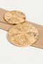 Double Round Metal Buckle Women's Wide Elastic Corset Belt Stylish Belt for Dress and Jacket - 3