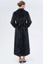 Intermediate Length Exclusive Plush Coat with Patent Leather Belt Accessories Black 3182 - 7