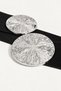 Double Round Metal Buckle Women's Wide Elastic Corset Belt Stylish Belt for Dress and Jacket - 3