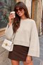 Women's Bat Sleeve Cutout Knitwear Sweater - 5