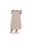 Women's Beige Seersucker Fabric Skirted Top and Bottom Two-Piece Set - 4
