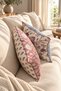 Set of 2 Decorative Cushion Covers with Piping and Digital Print 43X43 cm - Rose Mist - 7