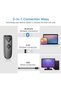 Bluetooth 2D & 1D Barcode Scanner, Portable Wireless Mini Barcode Reader with 2.4G Wireless, Bluetoo - 3