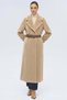 Intermediate Length Exclusive Plush Coat with Patent Leather Belt Accessories Vi̇zon 3182 - 4