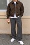 Men's Oversize Double-Way Zipper 100% Cotton Jacket – Comfortable Fit, Elastic, Daily and Casual Style