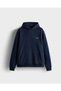 6Wm2005-Nv Men's Hooded Sweatshirt, Navy Blue.
