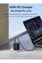 شاحن Type C بقوة 45 واط، محول شحن سريع GaN بخمسة منافذ USB-C - 3
