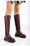 Women's Zippered Plain Long Back Stretch Boots - 2