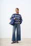 Women's Stripe Detail Knitwear Sweater Navy Blue - 3