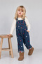 Baby Girl Children's Jeans Embroidered Salopet + Diaper Bag - 4