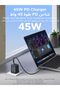 شاحن من النوع C بقوة 45 واط، محول شحن سريع USB-C بثلاثة منافذ بتقنية GaN - 4