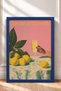 Limone Di Sorrento Lemon Trees and Goblet Framed Painting Italy Poster Living Room Kitchen Wall Decor Itn057 - 3