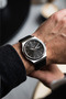 Steel Case Leather Strap 5 Atm Waterproof Men's Wristwatch with 2 Years Warranty - 2