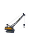 Crawler Toy Crane 26 cm Construction and Engineering Machine Model with Hook and Long Boom - 5