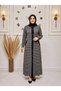 Women's New Season Houndstooth Patterned Buttoned Knitwear Winter Coat