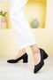 Women's Short Laceless Elegant Suede Comfortable Heeled Shoes - 4