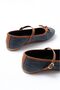 Women's Linen Laci Daily Buckle Helmet Ballerinas - 5