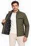 Men's stand collar water repellent puffer quilted three-pocket jacket - khaki - 5