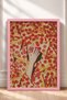 Laughing Woman between Pizza Slices Framed Painting Italy Poster Living Room Kitchen Wall Decor Itn040 - 3