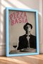 Pizza Basta Written Spaghetti Eating Man Framed Painting Italy Poster Wall Decor Itn038 - 2