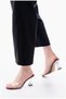 Women's Round Toe Strappy Patent Leather Heeled Comfort Slippers