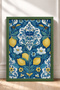 Capri Written Lemon Tile Board Framed Painting Italy Poster Living Room Kitchen Wall Decor Itn049 - 3