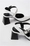 Women's Patent Leather Open-Back Classic Comfort Heeled Shoes - 4