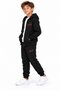 Colorful Figure Printed Black Zippered Children's Tracksuit Set Age 12 - 2