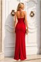Long Evening Dress with Sleeves Maxi Collar Dress - 4