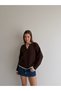 Crew Neck Button Detailed Contrast Ribbed Knitwear Sweater Aw26Kz00095 - 4