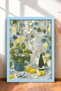 Lemon Vines and Oysters Table Setting Framed Painting Italy Poster Wall Decor Itn044