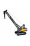 Crawler Toy Crane 26 cm Construction and Engineering Machine Model with Hook and Long Boom - 6