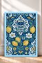 Capri Written Lemon Tile Board Framed Painting Italy Poster Living Room Kitchen Wall Decor Itn049 - 3
