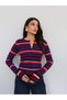 Striped knit cardigan