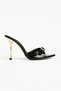 Women's Round Toe Pointed Patent Leather Buckle Heeled Comfort Slippers - 5