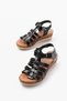Women's Genuine Leather Casual Comfort Sandals with Wedge Heels - 3