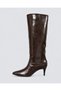 Vellin Women's Pointed Toe Thin Heeled Buckle Below the Knee Stylish Boots - 2
