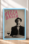 Pizza Basta Written Spaghetti Eating Man Framed Painting Italy Poster Wall Decor Itn038 - 3